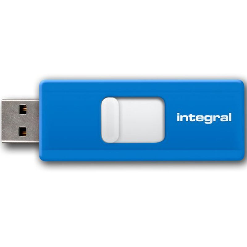 Integral 32GB Slide USB Stick - Blau