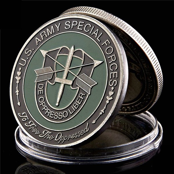 Commemorative Coin US American Army Special Forces Green Military Beret 1oz Silver Plated Collection Arts Gift