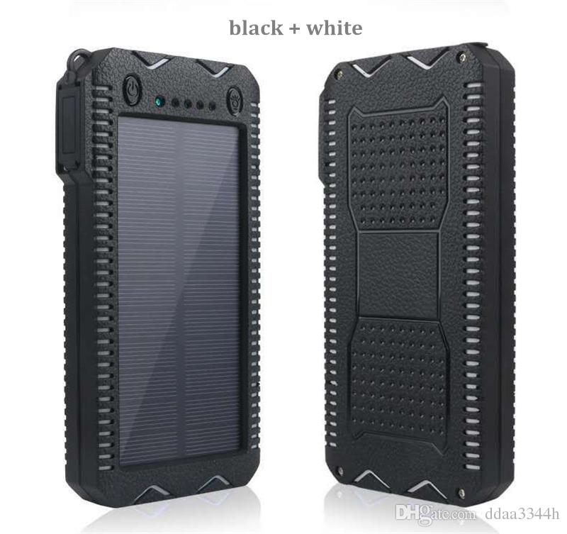Senior waterproof solar power bank 20000mah battery externa portable charger with multifunction powerbank for Digital products