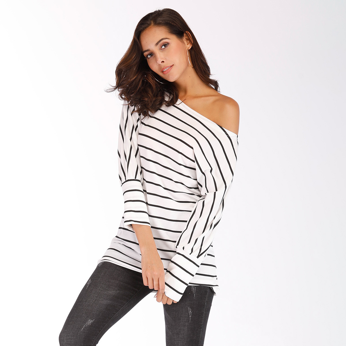 Striped Long Sleeves Casual Top