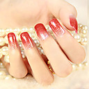 12pcs blining glitter rouge couleur progressive 3d de nail art autocollants