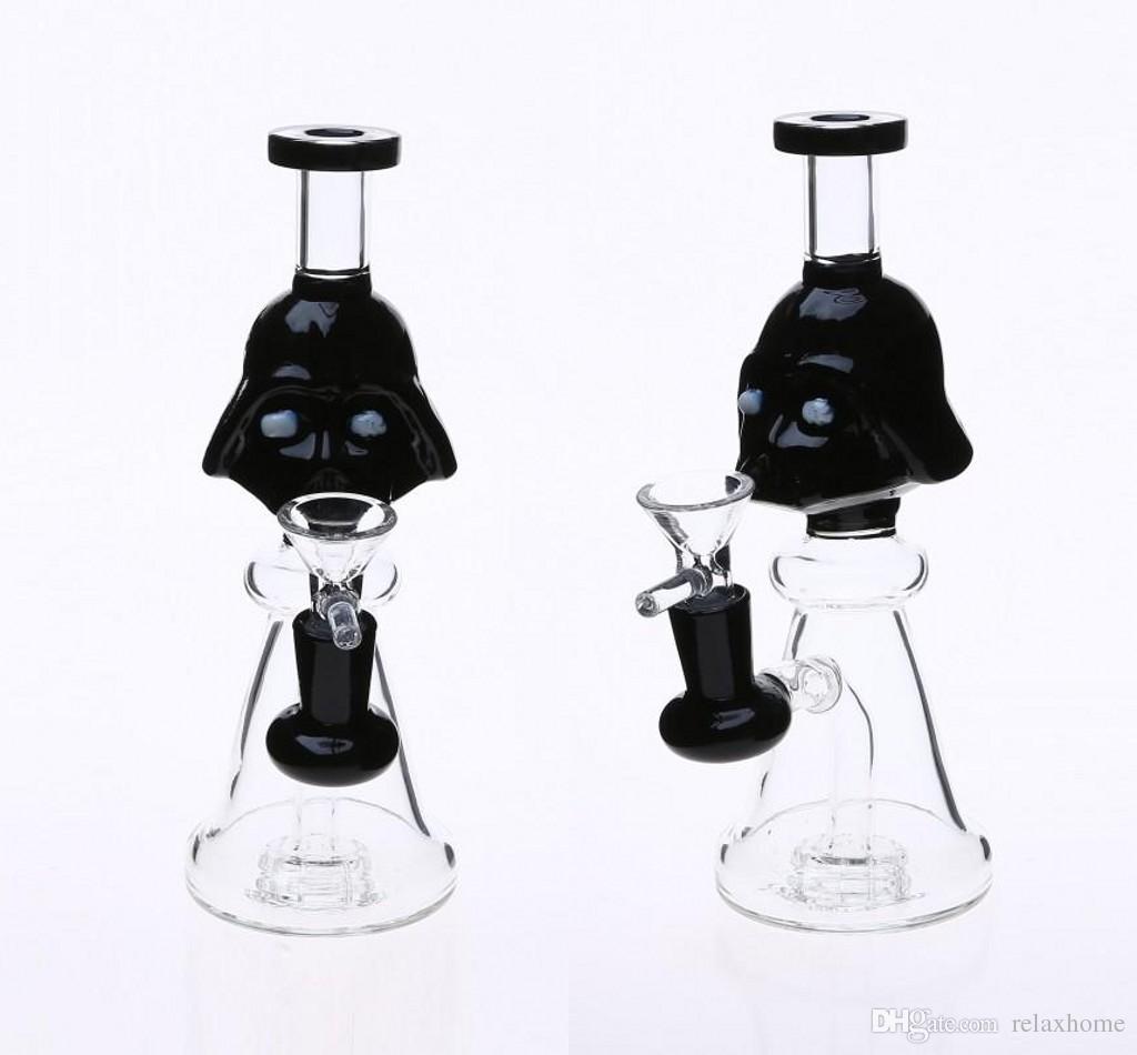 Black Duck Mouth Type Glass Bongs 14.4mm with Cone Bowl Monster Water Pipes 22cm Dab Rig Tyre Percolato Heady Glass Bong