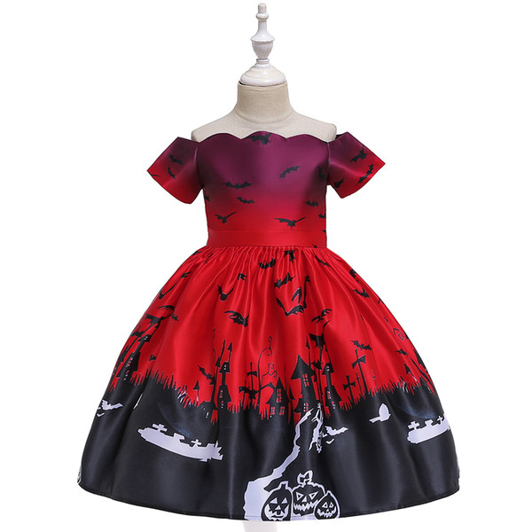 halloween party show playing costumes kids children cartoon clothes for performance all saints day girls cosplay dresses gowns