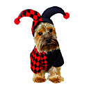 Plaid style Clown cosplay Poker King Hoodie de costume pour Animaux Chiens (tailles assorties)