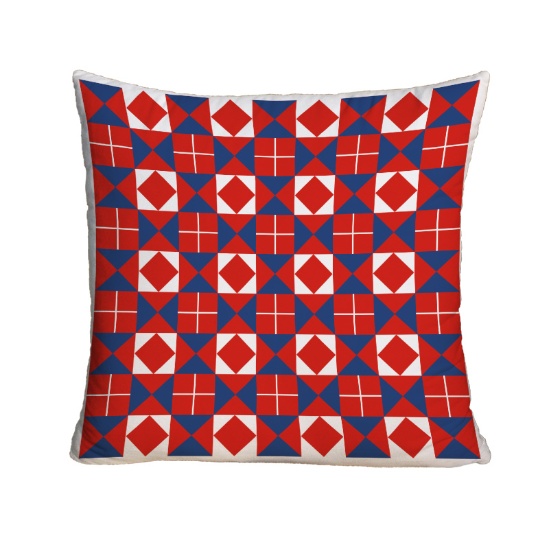 Geometry Sketch Cat Suede Printed Pillowcase