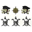 5 Pcs Pirate Waterproof Temporary Tattoo(11cm15cm)