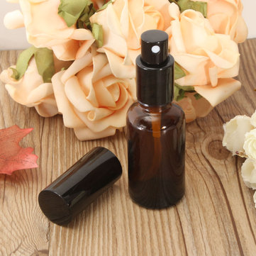 30ml Amber Glass Atomizer Refillable Bottle Spray Vial For Essential Oil Perfume Toner Bottles