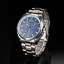 acier de la montre de robe de montre de montre-bracelet analogique pour hommes