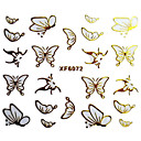 3D Design Papillon estampage à chaud Nail Art Stickers XF