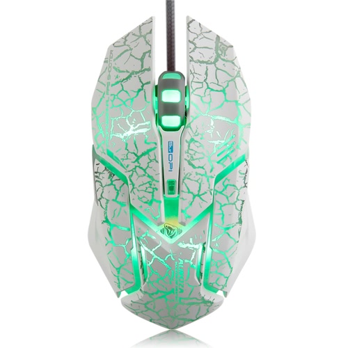 E-3LUE 4000DPI Adjustable USB Wired Gaming Mouse EMS639 High Precision 5 Colors Backlights Lights Ergonomic Computer Game Mice