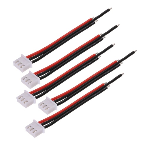 5pcs 22AWG 7.4V 2S Lipo Battery Balance Charger Plug Cable Silicone Wire for FPV Racing Drone Quadcopter Helicopter