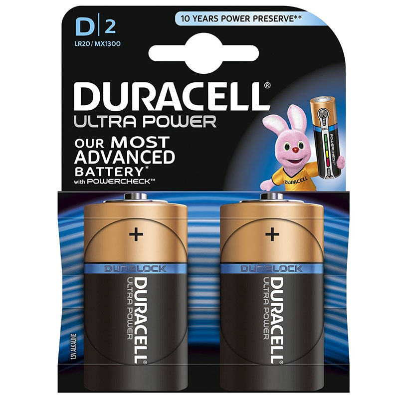 Duracell Ultra Power D Batterien - 2er Pack
