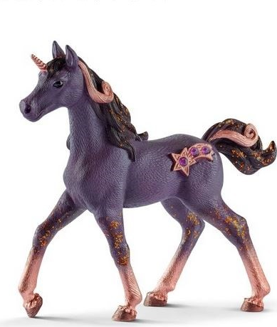 Schleich bayala Sternschnuppen-Einhorn - Fohlen - Schwarz - Messing - Violett - Pferd - 90 mm - 66 mm - 180 mm - 1 Stück(e) (70580)