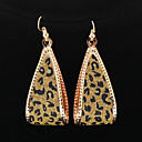 Classic Drop Water Shape Leopard Print Golden Drop Earrings(1 Pair)
