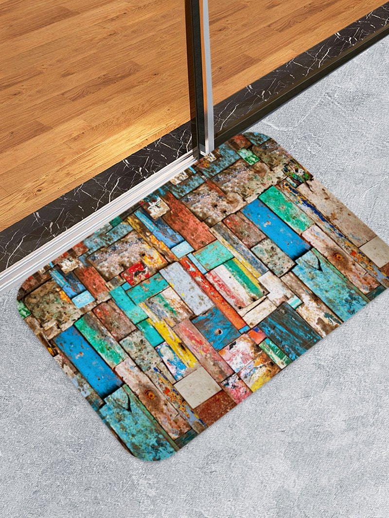 Wooden Grain Pattern Floor Mat