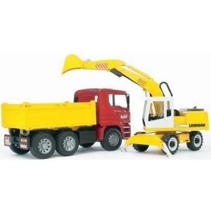 BRUDER MAN TGA Construction truck with Liebherr Excavator - Multi - ABS Synthetik - 3 Jahr(e) - 17,5 cm - 41,5 cm - 21,5 cm (2751)