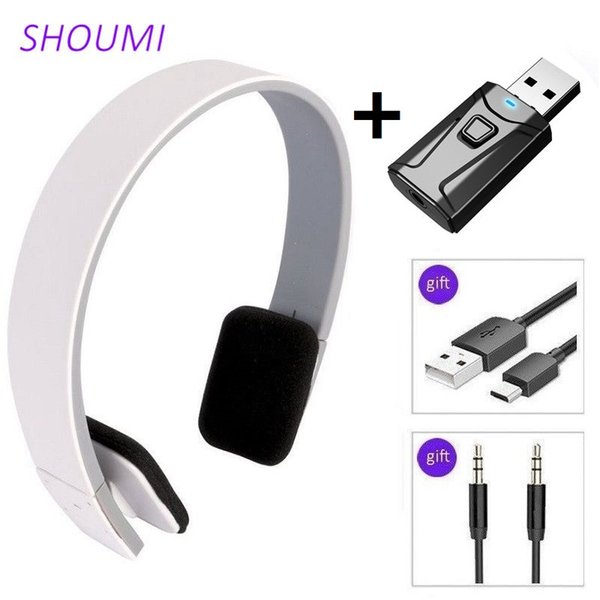 Sport Headphones HD Noise Cancelling Earphone Wireless Headset with Bluetooth USB TV Adaptor HiFi Deep Bass Sound for Xiaomi TV