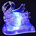 3D DIY Flash and Music Crystal Swan Assembling Building Blocks Game Toy for Kids and Home Decoration(45 PCS)