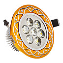 7W 7xHigh Power 665LM 6000K Cool White Light LED Recessed Down Light - Gold Cover (85-265V)