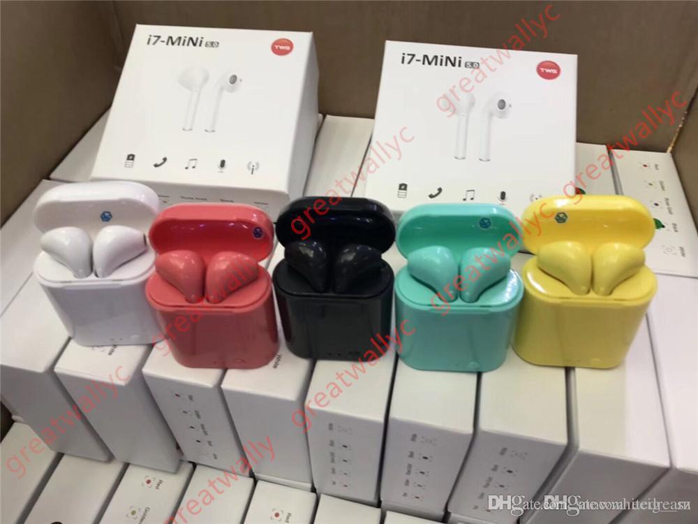 i7 Mini TWS Wireless Bluetooth 5.0 Earphone Pop ups Double Earbuds With Charging Box Mic Sport Headset for xiaomi huawei iphone
