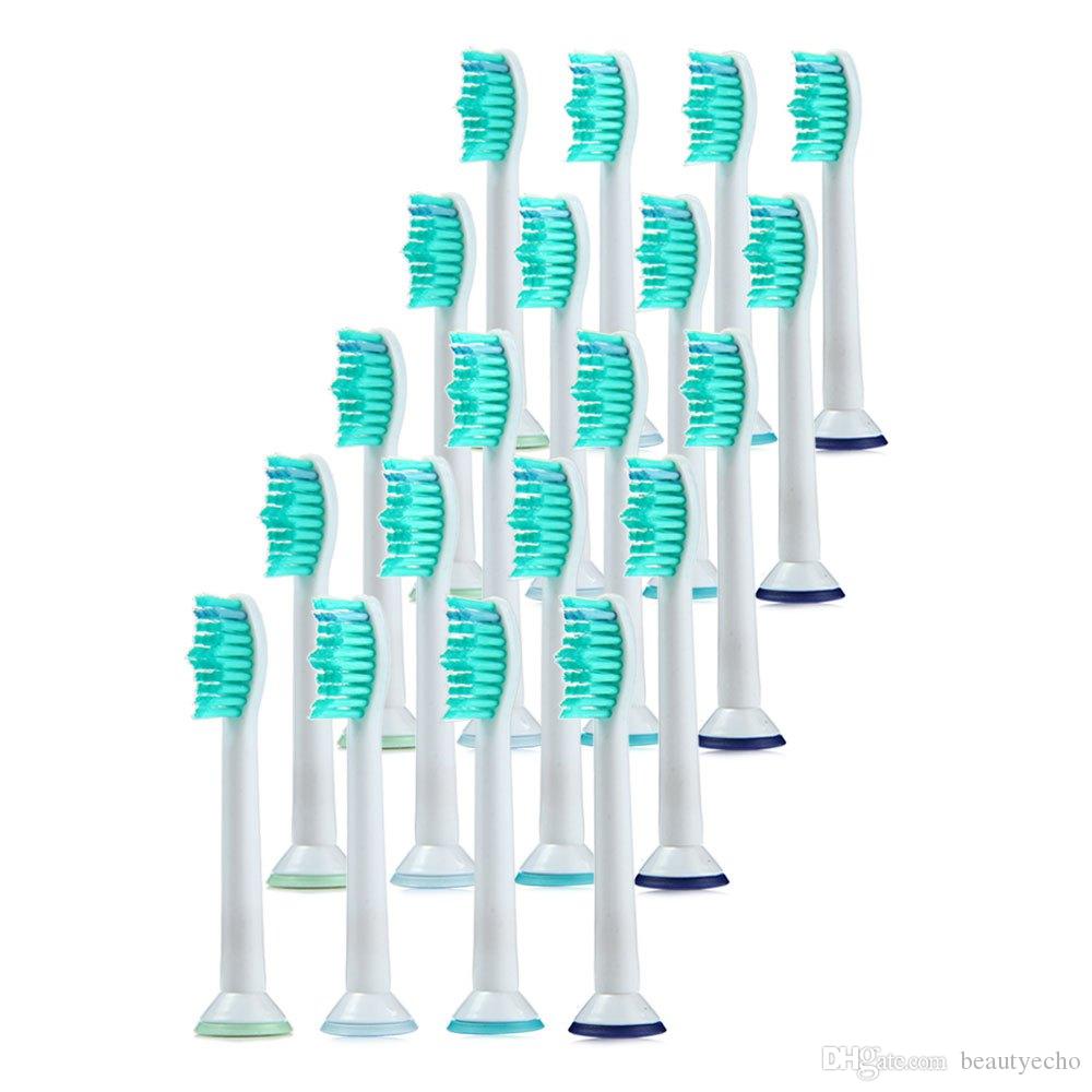 20pcs Hx6014 New Replacement Brush Heads Toothbrush Heads For Sonicare Electric Toothbrush White Tooth Brush +B