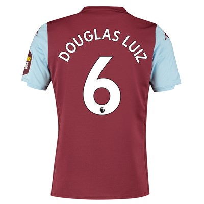 Aston Villa Home Shirt 2019-20 with Douglas Luiz 6 printing
