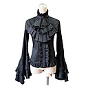 Longue douille de fusée de coton Gothic Lolita Blouse
