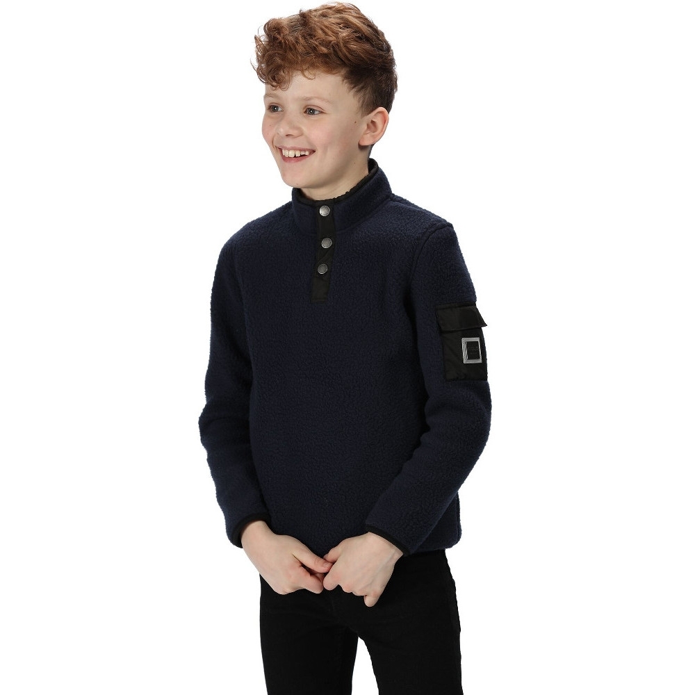 Regatta Boys Melor Half Zip High Pile Walking Fleece Jacket 13 Years - Chest 79-83cm