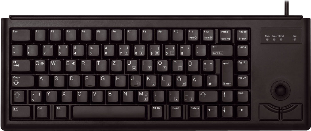 CHERRY Compact-Keyboard G84-4400 - Tastatur - USB - Französisch - Schwarz