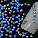 1400PCS 2MM Glitter Sapphire AB Color Rhinestone Nail Art Decoration