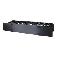 Schneider Electric APC Horizontal Cable Manager Single-Sided with Cover - Rack-Kabelführungsplatte mit Abdeckung - Schwarz - 2U - für P/N: AR3100, AR3150 (AR8606)