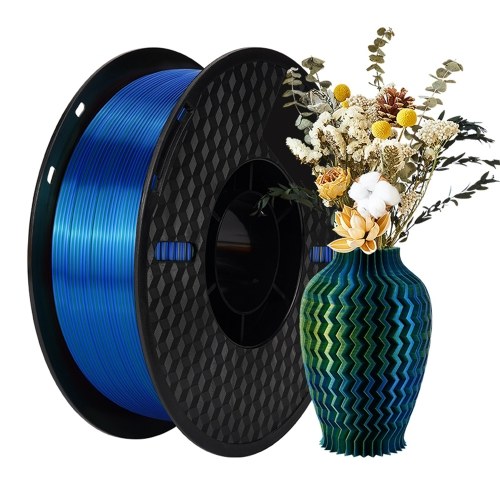Filament d'imprimante 3D KINGROON 1KG 1,75mm Triple Color Silk PLA Filament - Vert Bleu Jaune