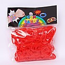 600PCS Red Rainbow Loom Style Fun Loom Rubber Band(1Pack S Clip)