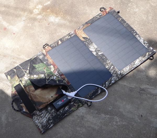 NEW! Portable Solar Charger For iPhone/Mobile Phone+7W Mono Solar Panel+Foldable USB Battery Charger Wallet/Bag Free Shipping