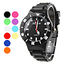 Unisex Quartz Analog Candy Color Plastic Band Wrist Watch (Assorted Colors)