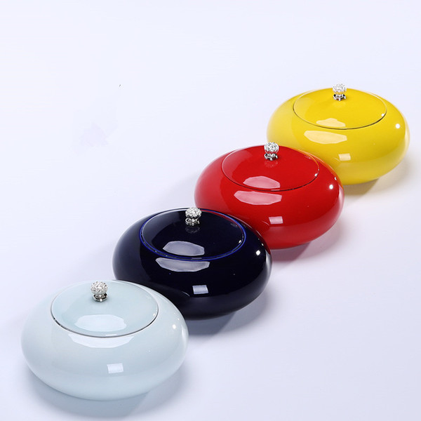 new ceramic caddy 165g box sealed ceramic kept awake chaguan piggy bank sugar bowl teapot 4 color