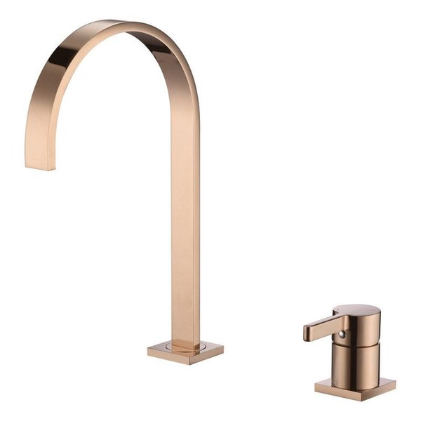 Bathroom Sink Faucets Basin Faucet Rose Gold Widespread Tap 360 Rotating