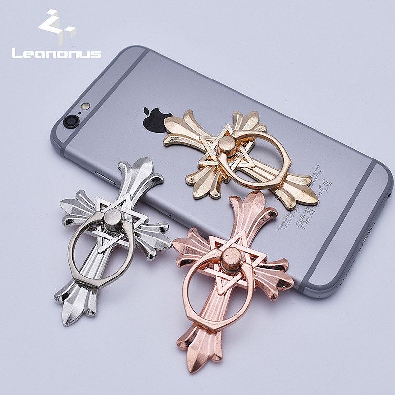 Cross Finger Ring Holder Bracket Metal Lazy Ring Buckle Mobile Phone ring holder 360 Degree Stand Holder For iPhone X 8 7 Samsung Note8 S8
