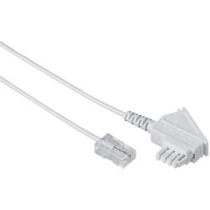 Hama DSL Box Cable - Telefonkabel - TAE-F (M) bis RJ-45S (M) - 3,0m - Weiß (00040678)
