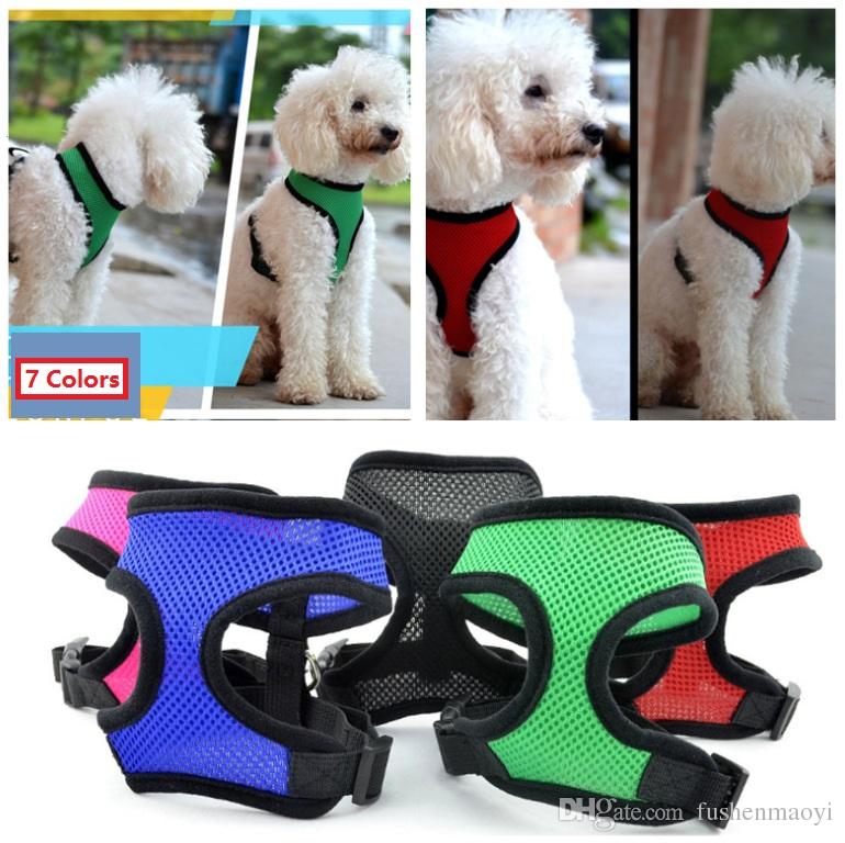 Brand new Pet dog Nylon Mesh Harness Strap Vest Collar Small Medium-sized Dog Puppy Comfort Harness 7 colors