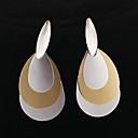 Fashion Stainless Steel 5cm Drop Water Shape Drop Earrings(1 Pair)