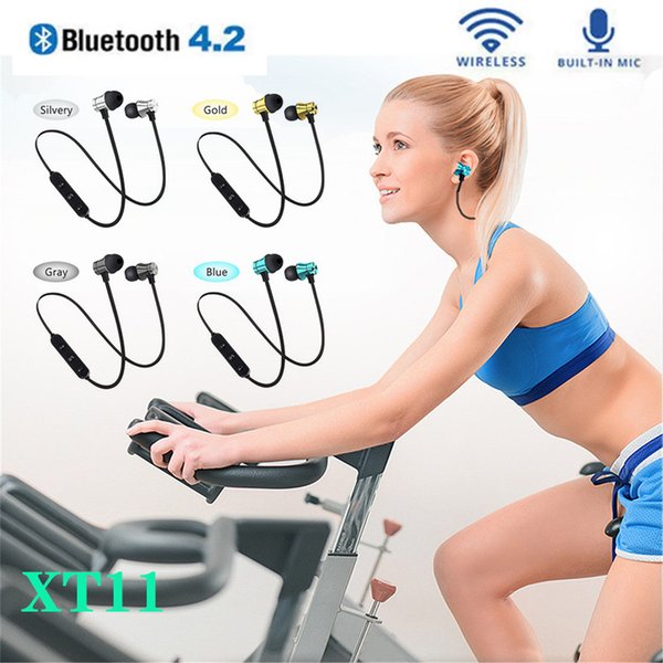 XT11 Wireless Bluetooth Headphones Magnetic Running Sport Earphones Headset BT 4.2 with Mic MP3 Earbud For iPhone LG Samsung Smartphones packing box