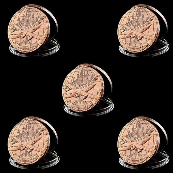 5pcs Challenge Craft Excellence In All We Do US Air Force C-17 Globemaster II Copper Plated Souvenir Coin
