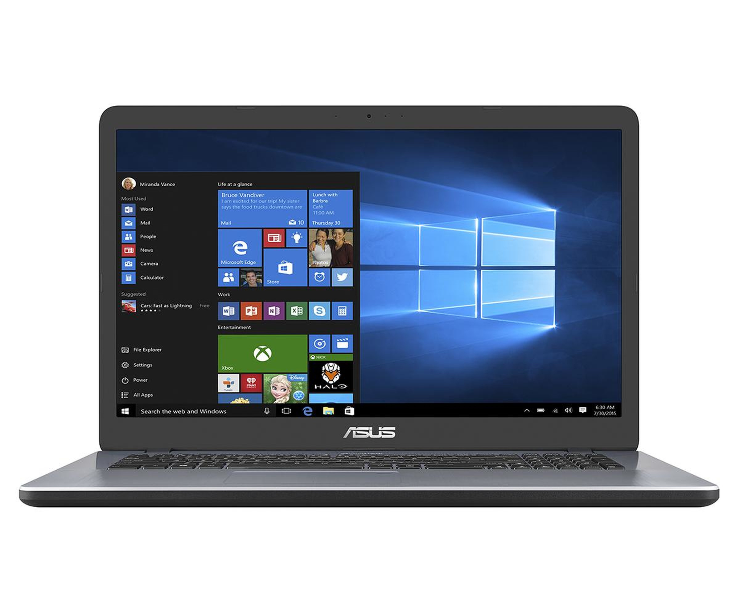 ASUS VivoBook 17 X705UA-BX318 - Core i3 6006U / 2 GHz - Endless OS - 4 GB RAM - 256 GB SSD - 43.9 cm (17.3