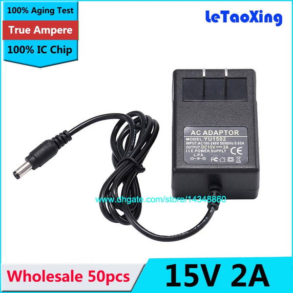 High Quality AC 100-240V to DC 15V 2A Power Adapter Supply Charger adaptor With IC Chip US Plug 50pcs DHL free shipping