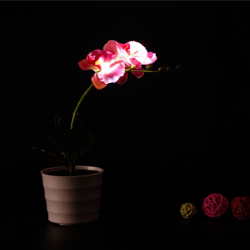 3 LEDs Solar Powered Rhododendrons Flower LED Light Night
