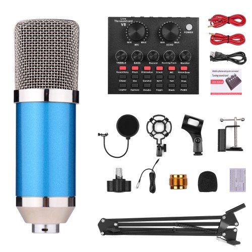 Kit de microphone à condensateur d'enregistrement de studio de radiodiffusion professionnel
