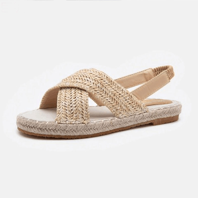 Casual Braiding Design Flat Sandals