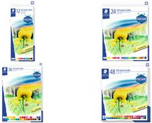 STAEDTLER Soft-Pastellkreide karat, 48er Kartonetui Studioqualität, verwischbar, bruchsicher, papierumwickelt (2430 C48)
