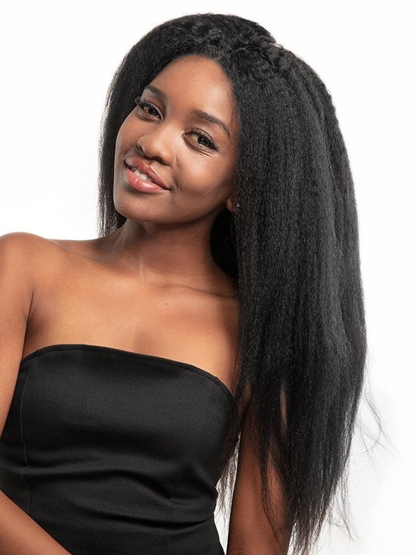 Yaki Straight Middle Part Human Hair Wig